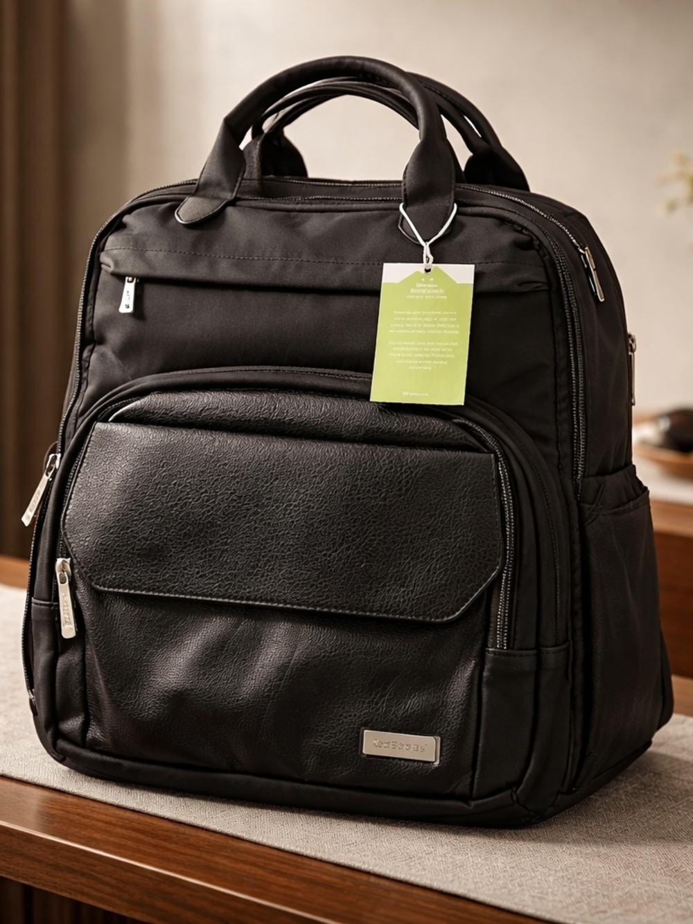 Keababies Backpack Diaper Bag. NWT.  Black Multi-Compartment Backpack